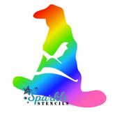 Boy Wizard Hat Glitter Tattoo